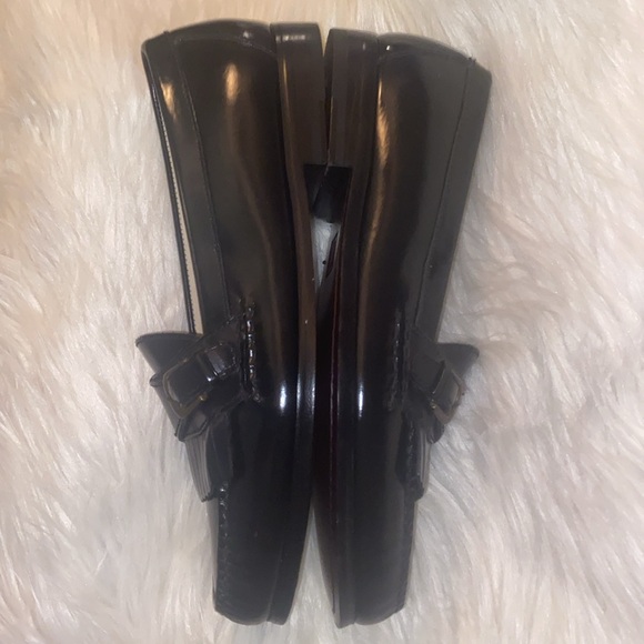 Cole Haan Dress Shoe Men’s Size 8.5 D Loafers Black Leather Buckle Kiltie Monk - Picture 4 of 15